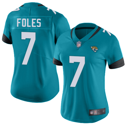 Nike Jacksonville Jaguars 7 Nick Foles Teal Green Alternate Women Stitched NFL Vapor Untouchable Limited Jersey